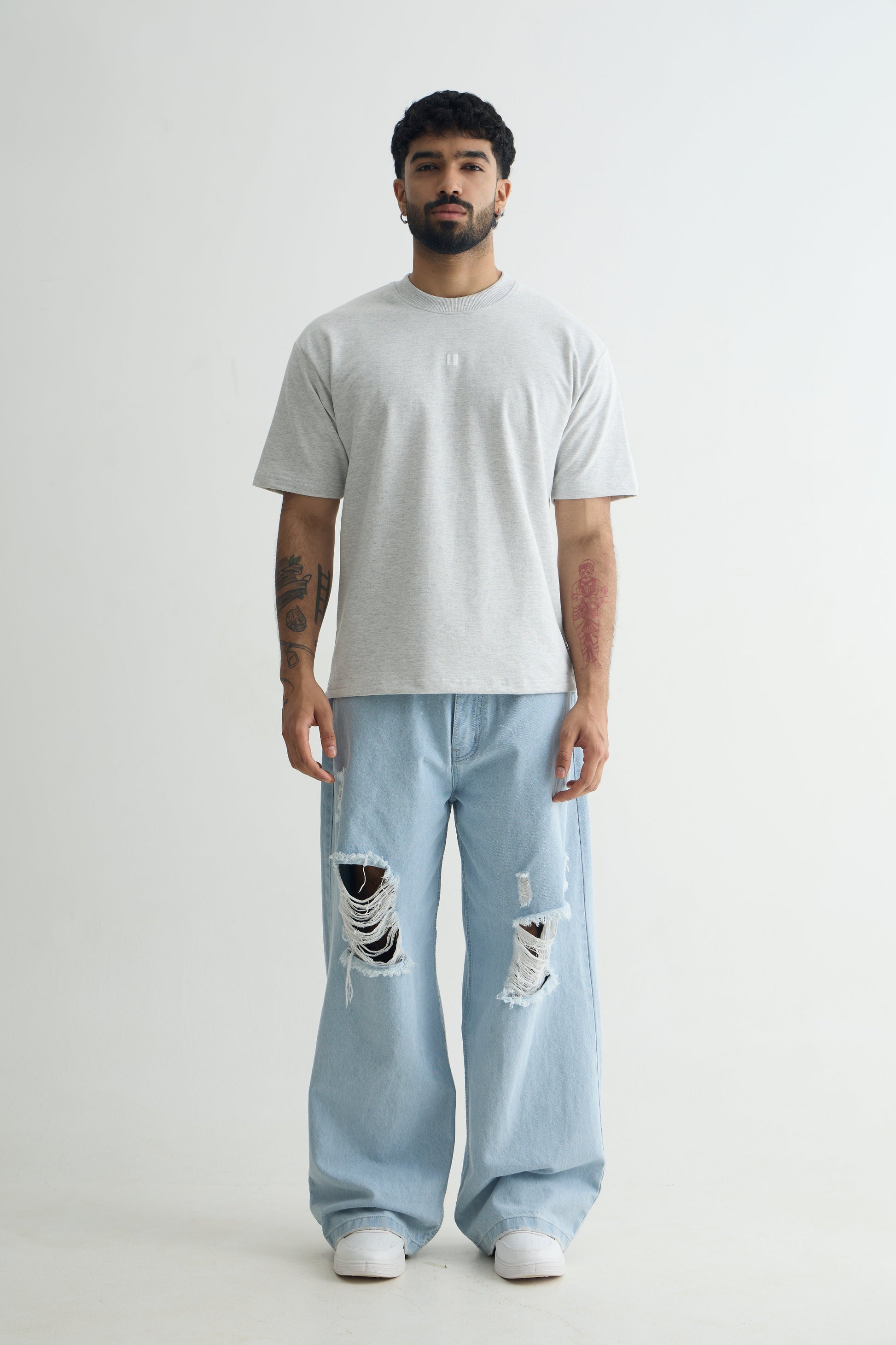 Chapter2Drip Grey Melange everyday t-shirt — view 4