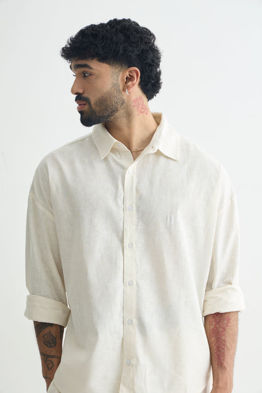 Chapter2Drip Off-White linen shirt