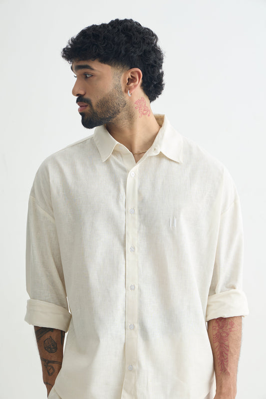 Chapter2Drip Off-White linen shirt