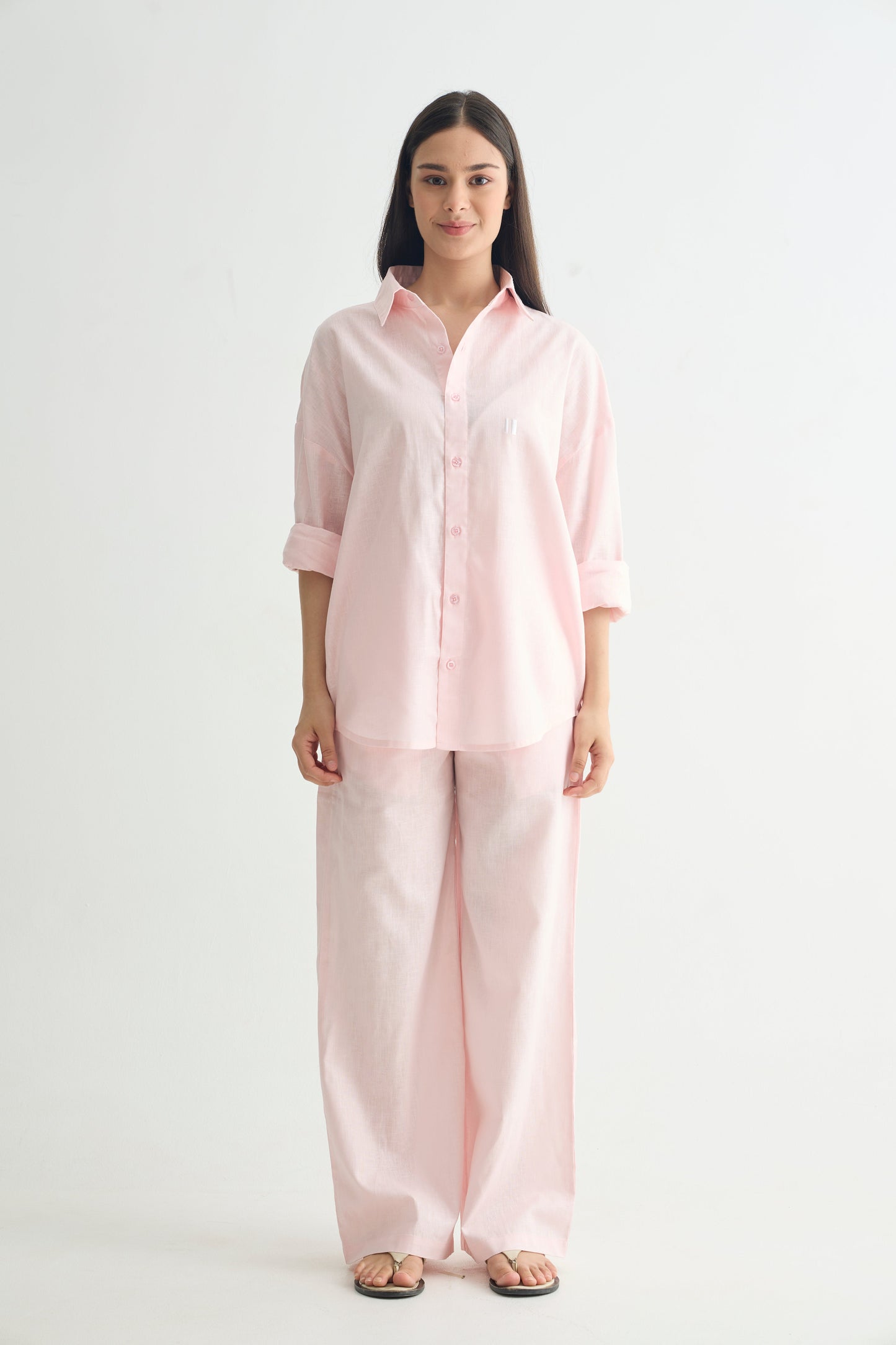 Baby Pink Linen Shirt