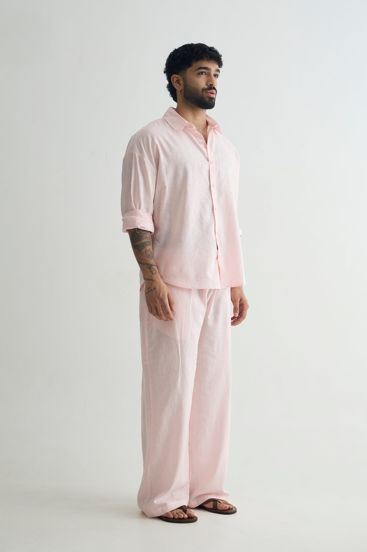 Baby Pink Linen Set