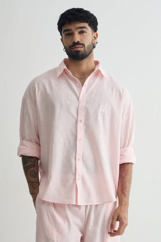 Baby Pink Linen Shirt