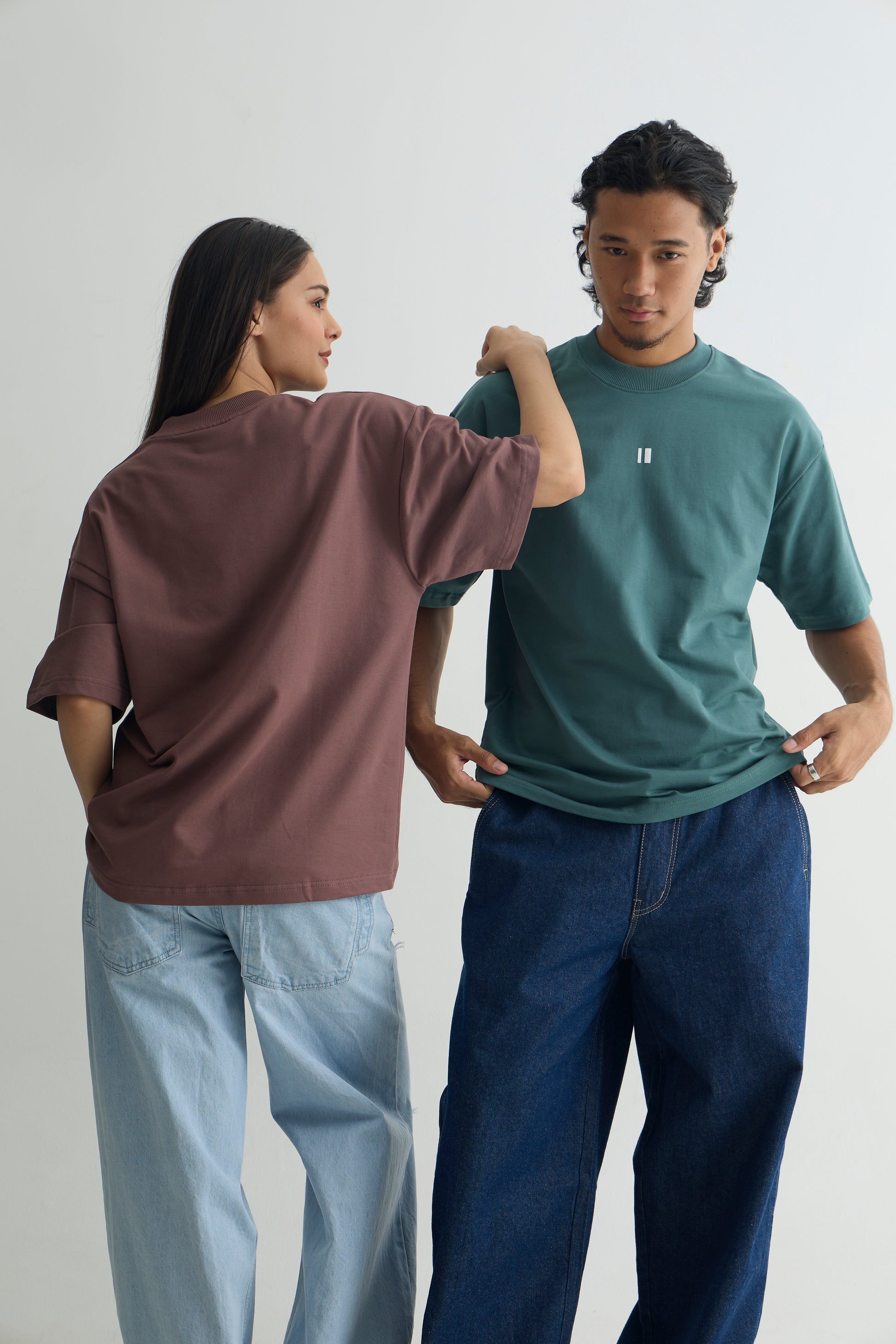 Chapter2Drip Everyday Old Rose & Teal t-shirt duo — view 4