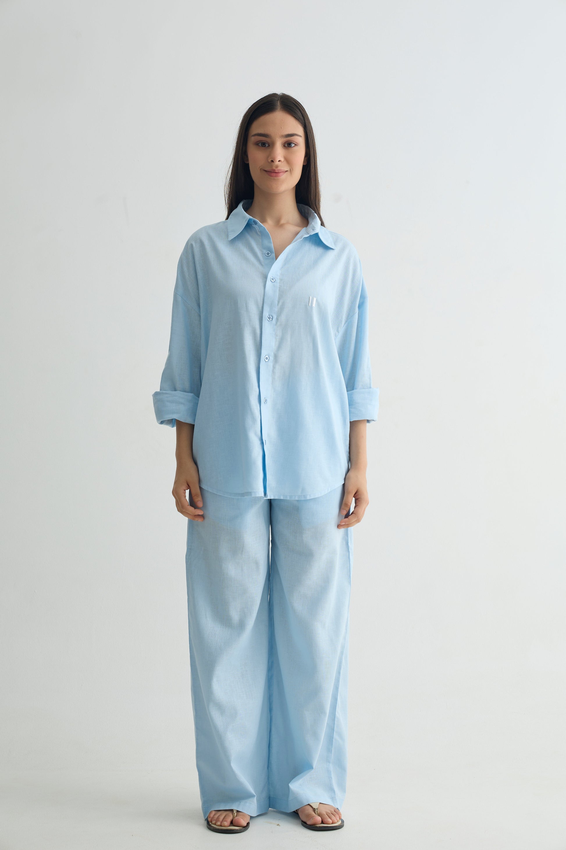Chapter2Drip Sky Blue linen pants — view 4