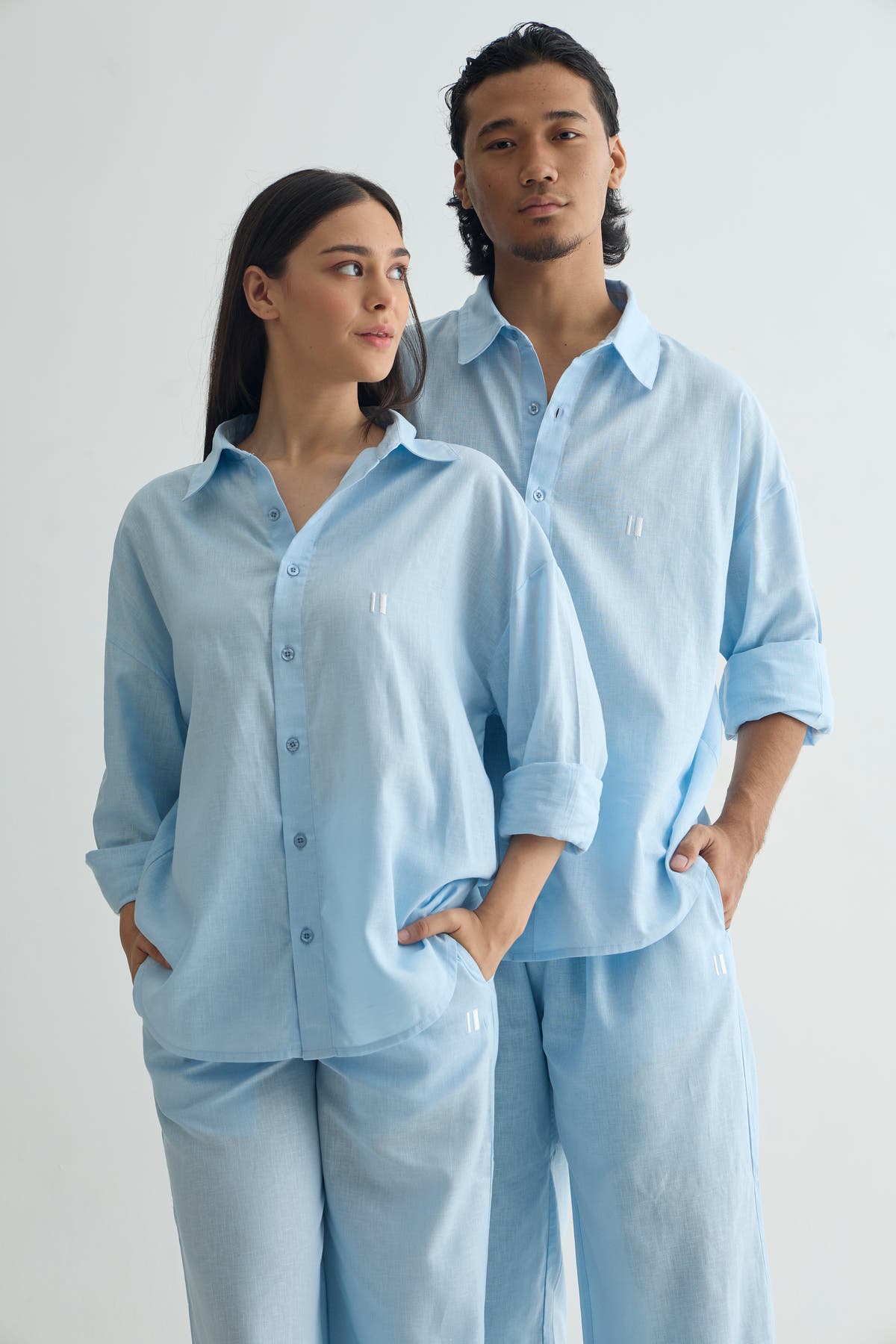 Chapter2Drip Sky Blue linen set