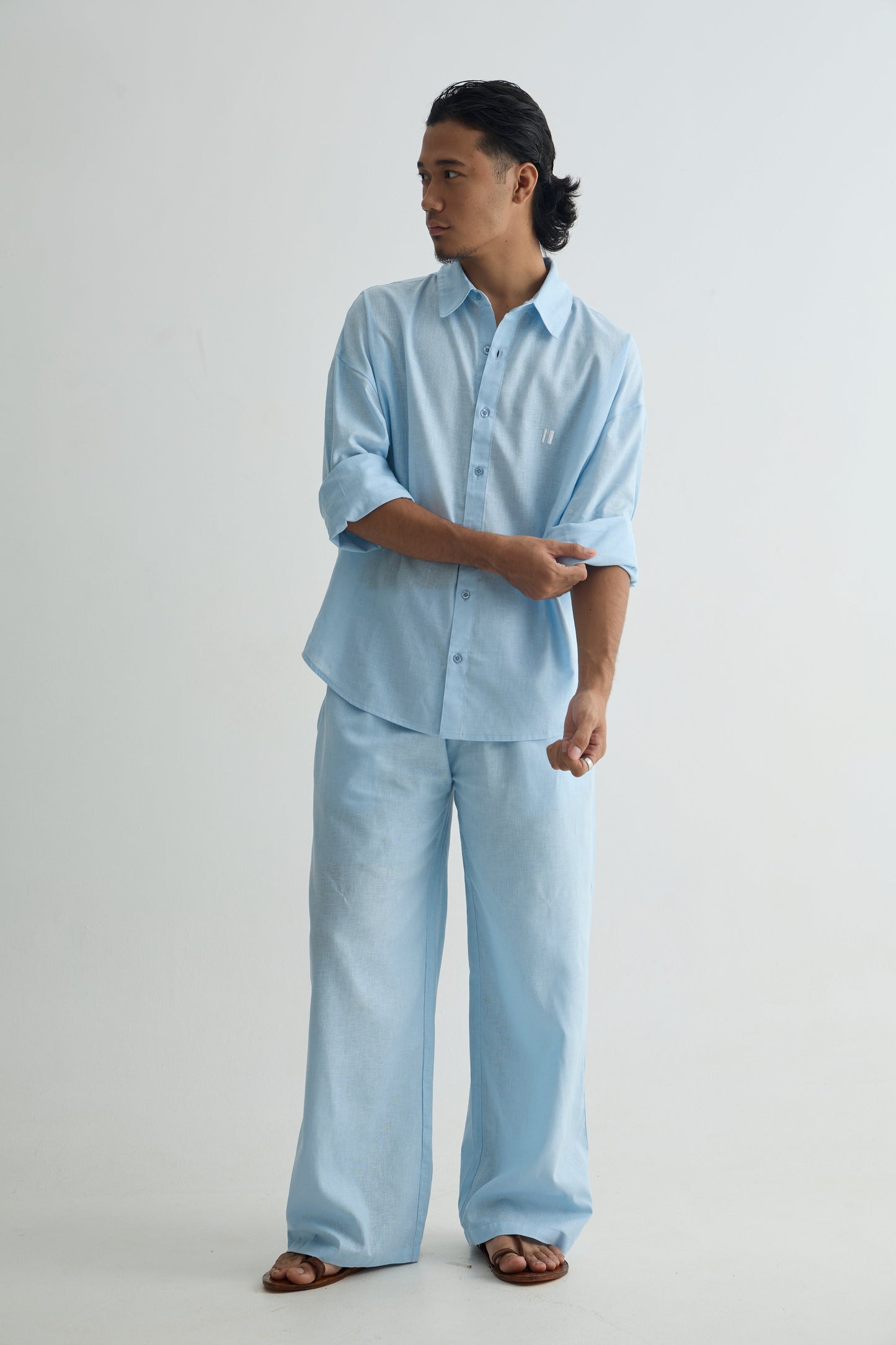 Sky Blue Linen Shirt