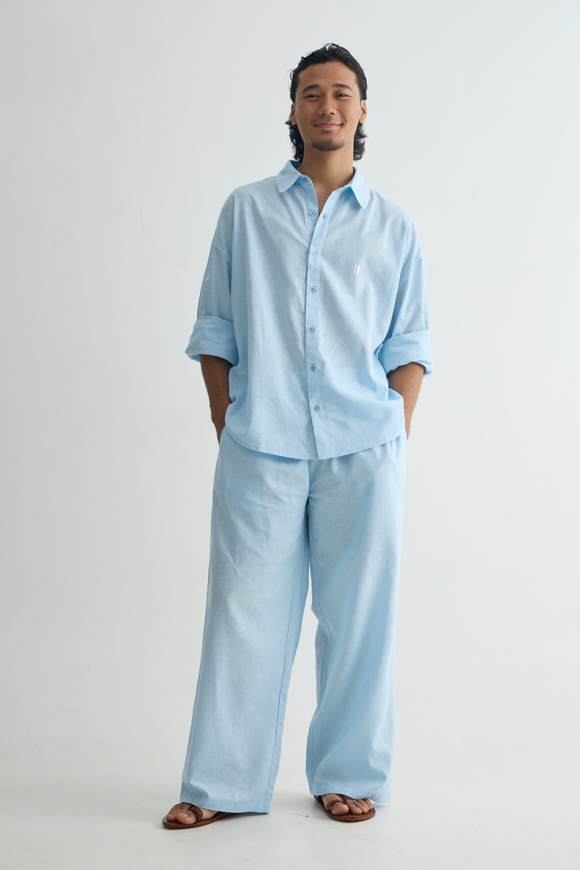 Chapter2Drip Sky Blue linen pants — view 5