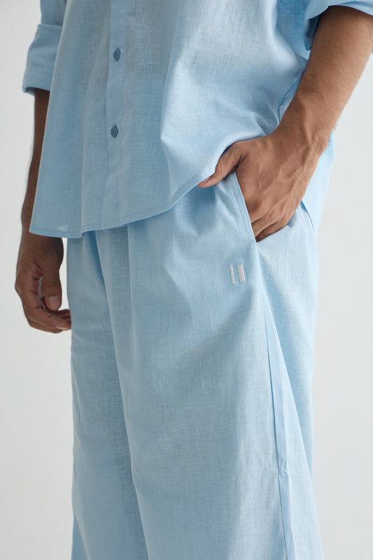 Sky Blue Linen Pants