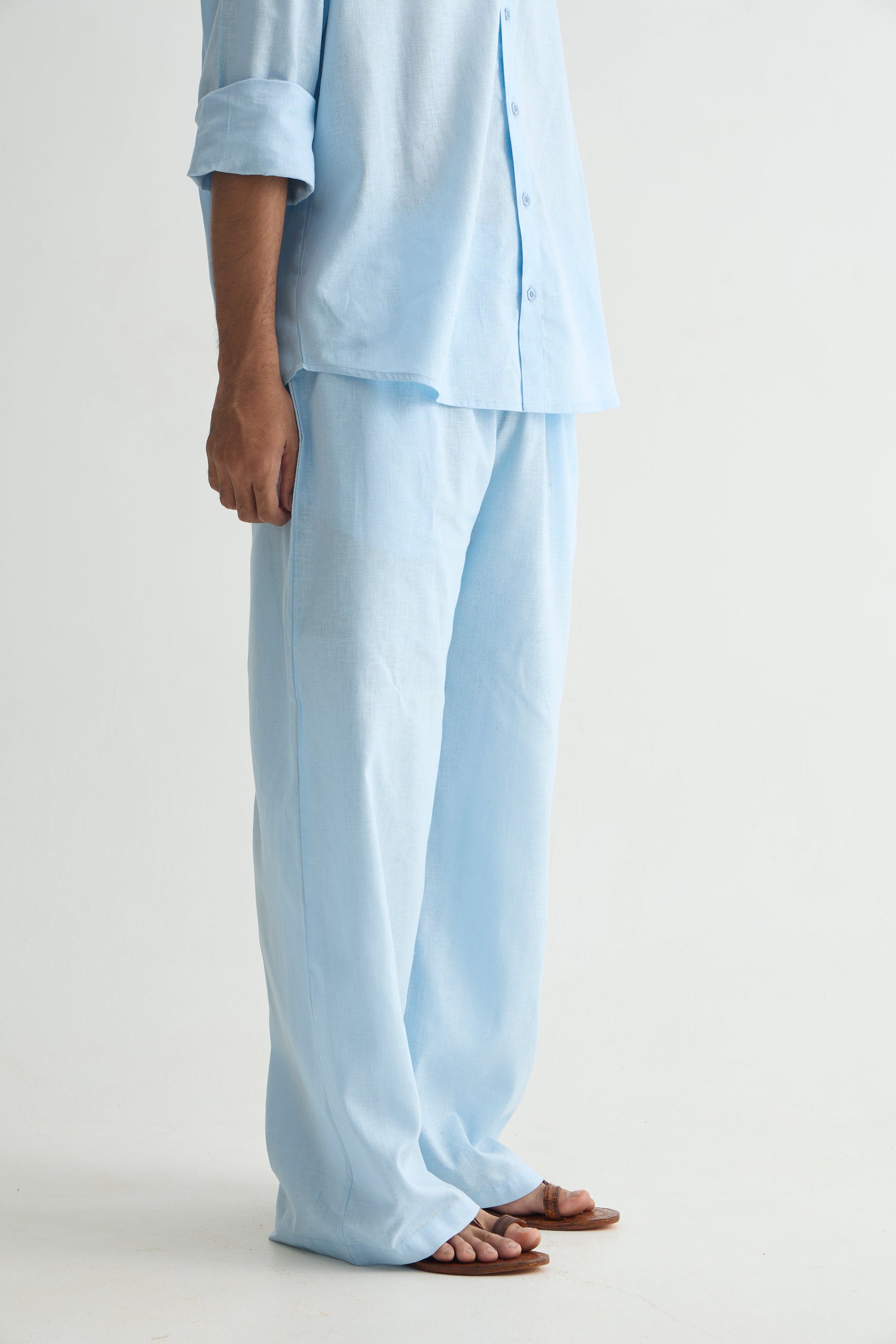 Sky Blue Linen Pants