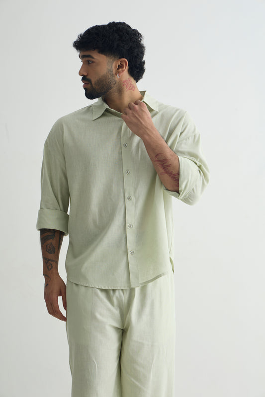 Chapter2Drip Sage Olive linen set — view 2