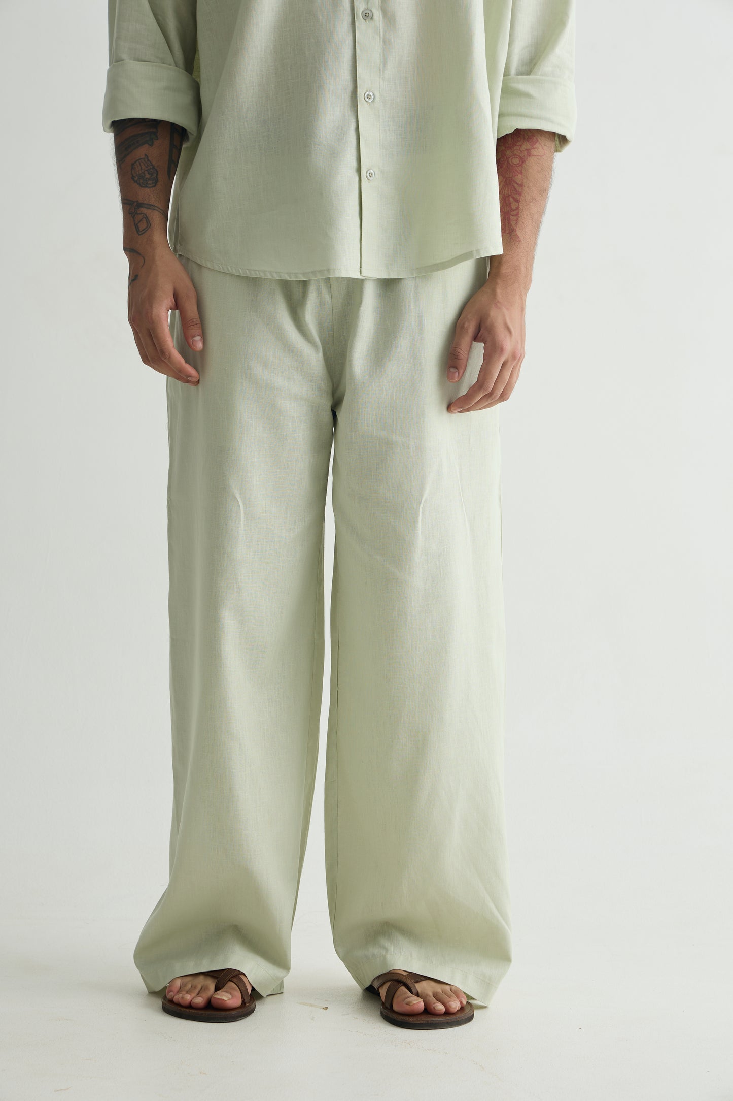 Sage Olive Linen Set