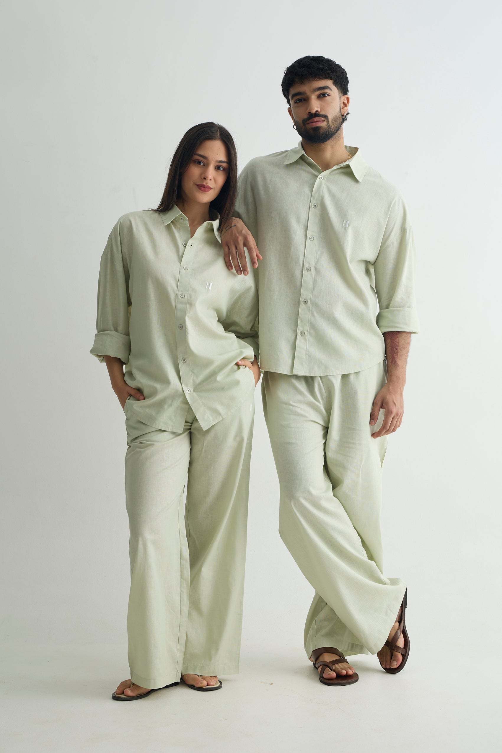 Chapter2Drip Sage Olive linen set