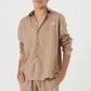 Mocha Brown Linen Shirt