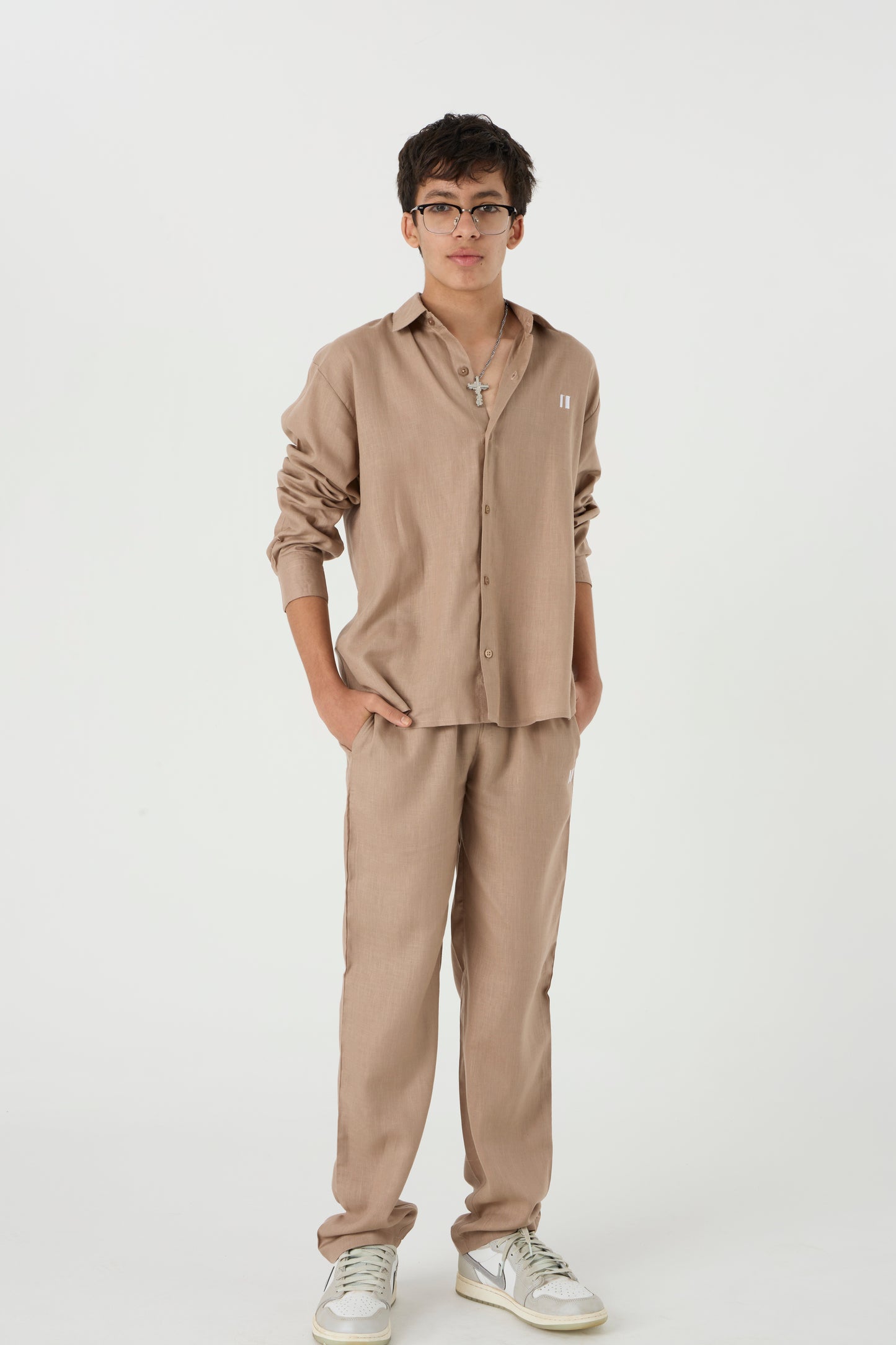 Mocha Brown Linen Shirt