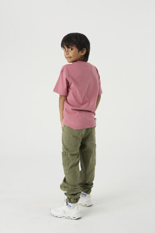 Dusty Pink Solid T-Shirt