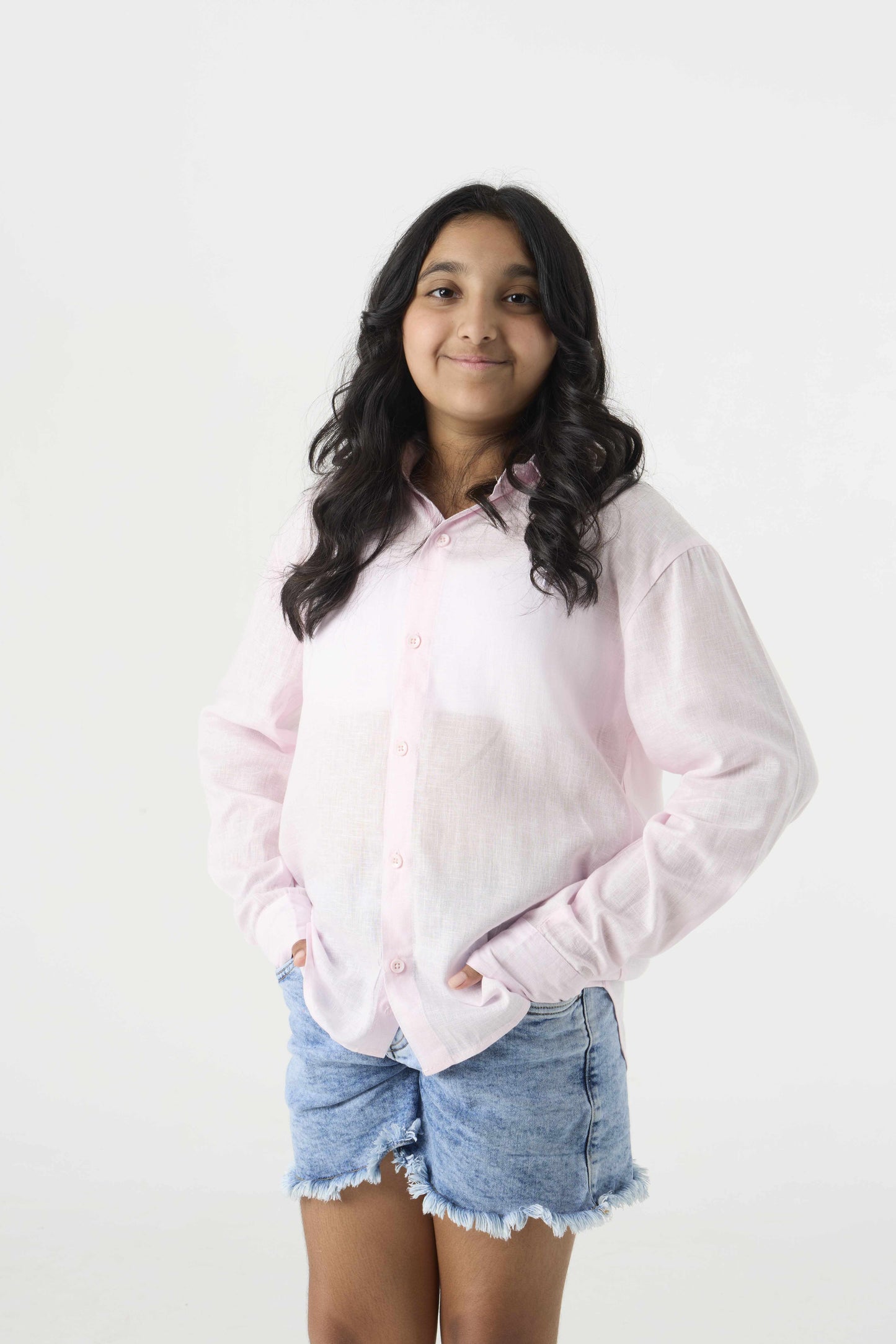 Baby Pink Linen Shirt
