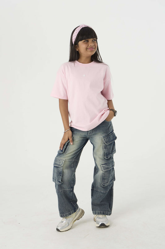 Light Pink Solid T-Shirt