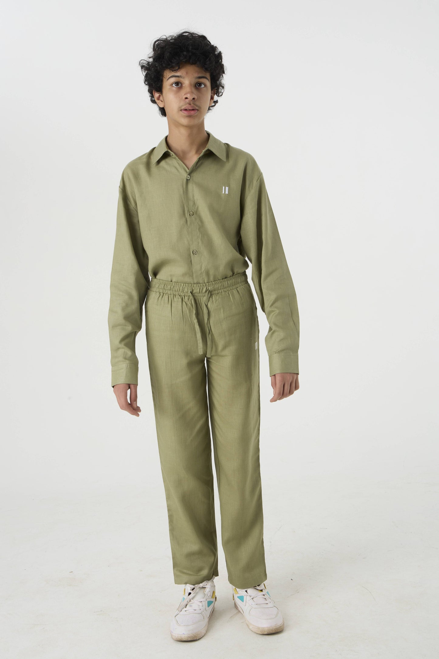 Olive Linen Pants