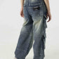 Stone Wash Denim Cargo
