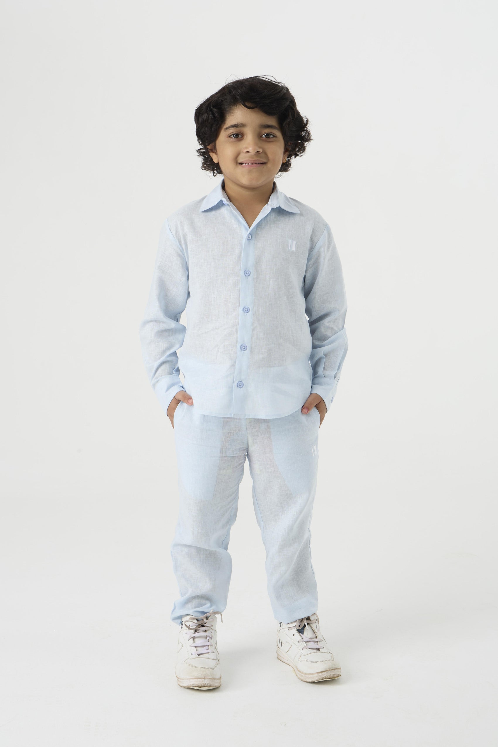Light Blue Linen Set Jr