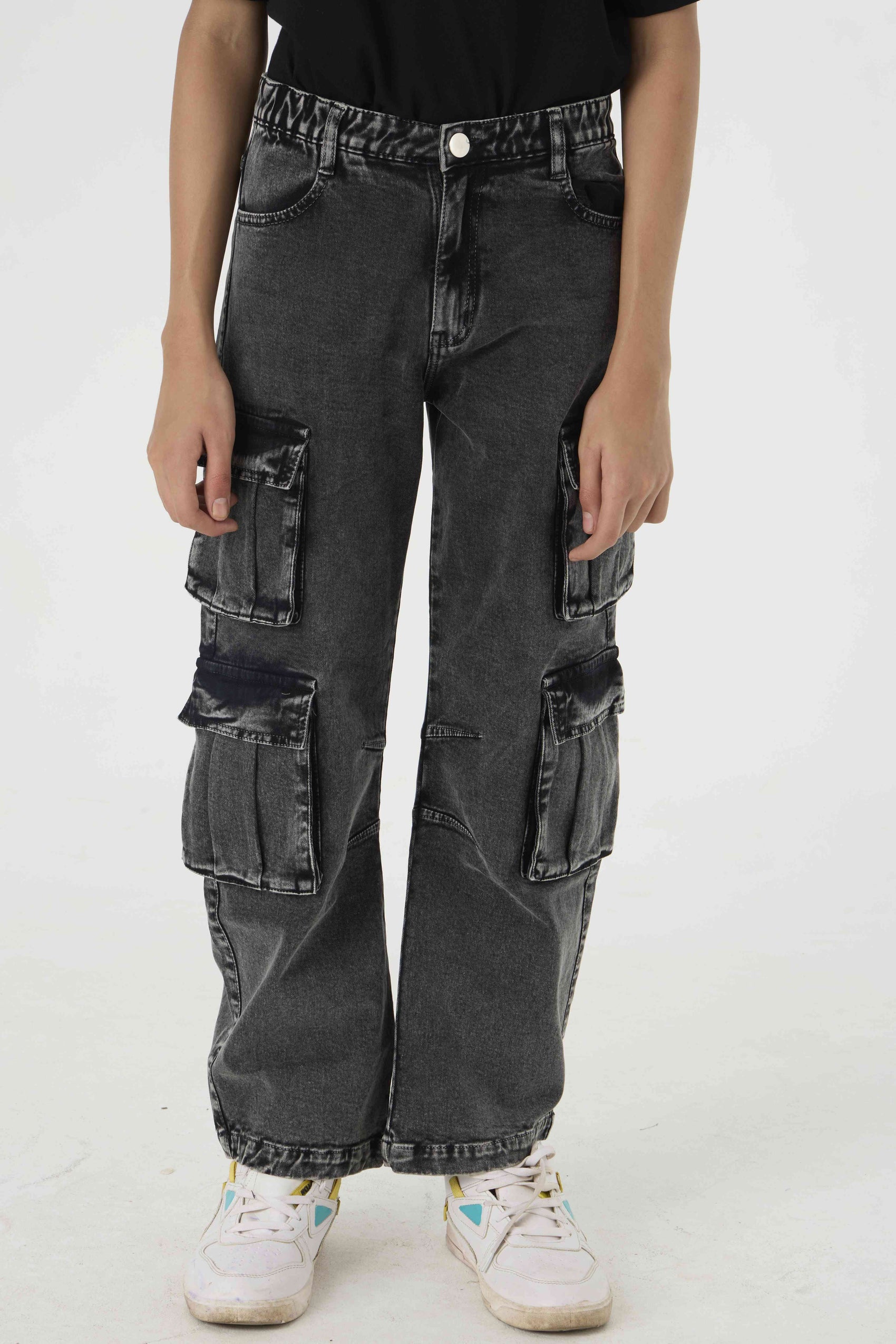 Charcoal Baggy Cargo