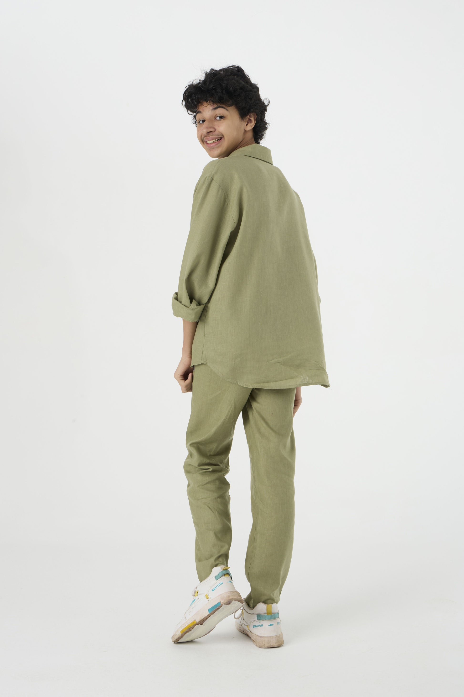 Chapter2Drip Olive linen set (Jr) — view 4