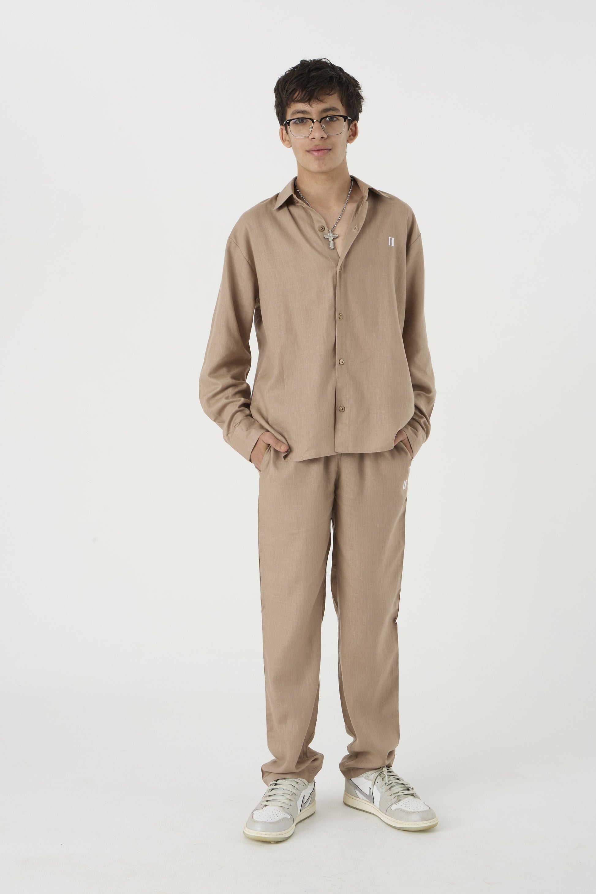 Chapter2Drip Mocha Brown linen pants (Jr) — view 4