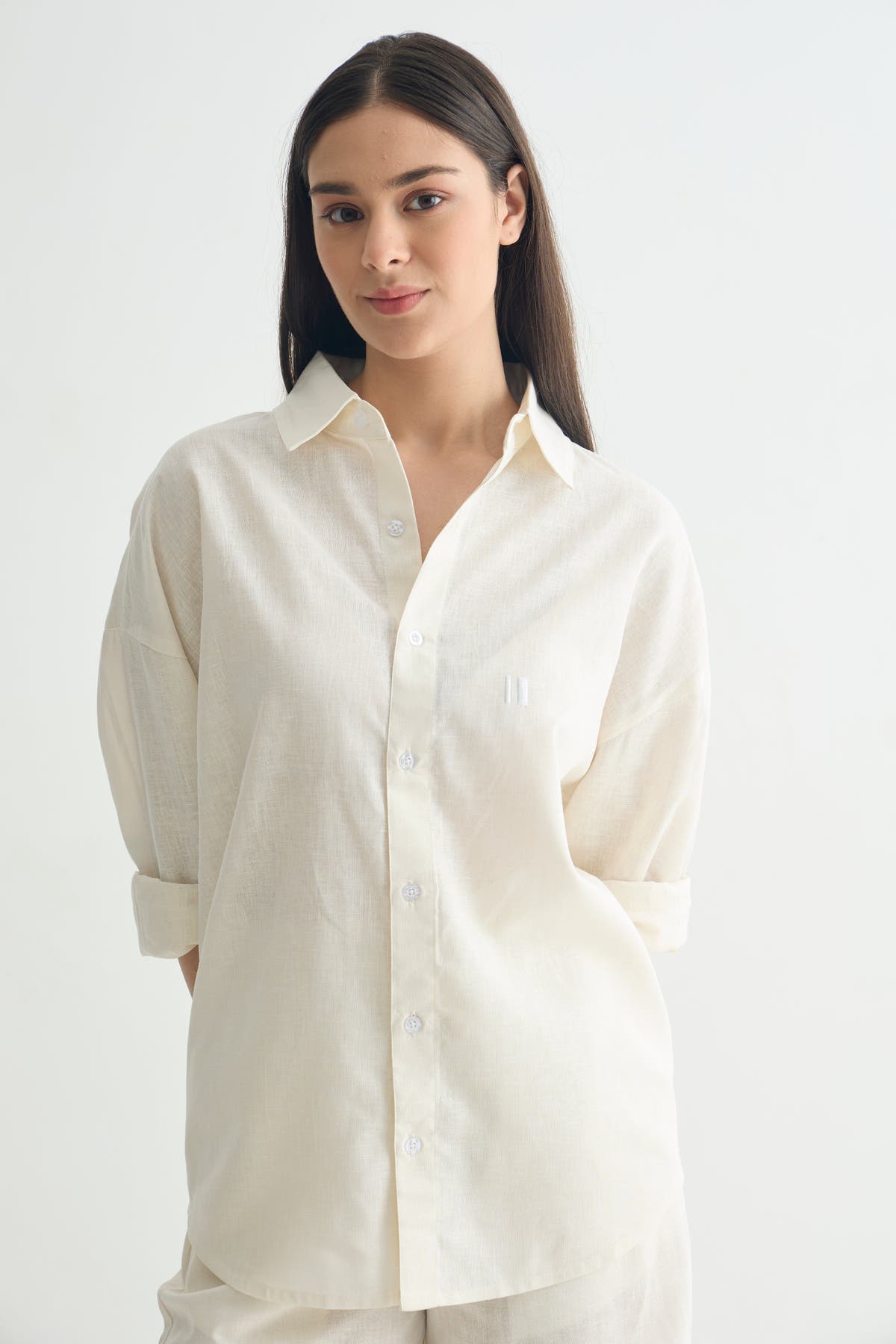 Chapter2Drip Off-White linen shirt — view 2