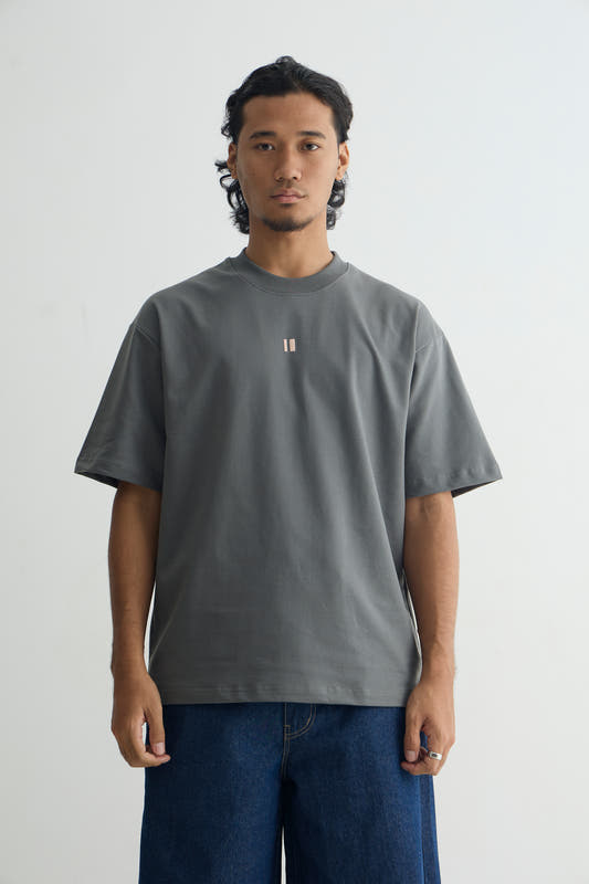 Chapter2Drip pack of 2 oversized t-shirts — Aqua, Steel Grey — view 2
