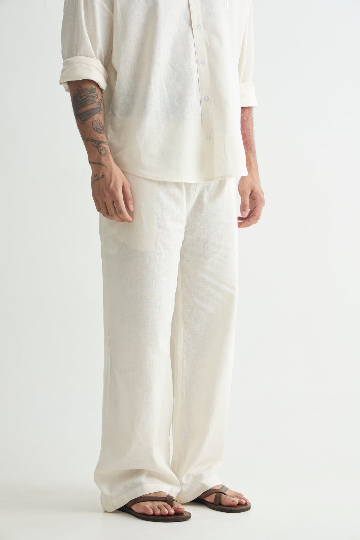 Chapter2Drip Off-White linen pants