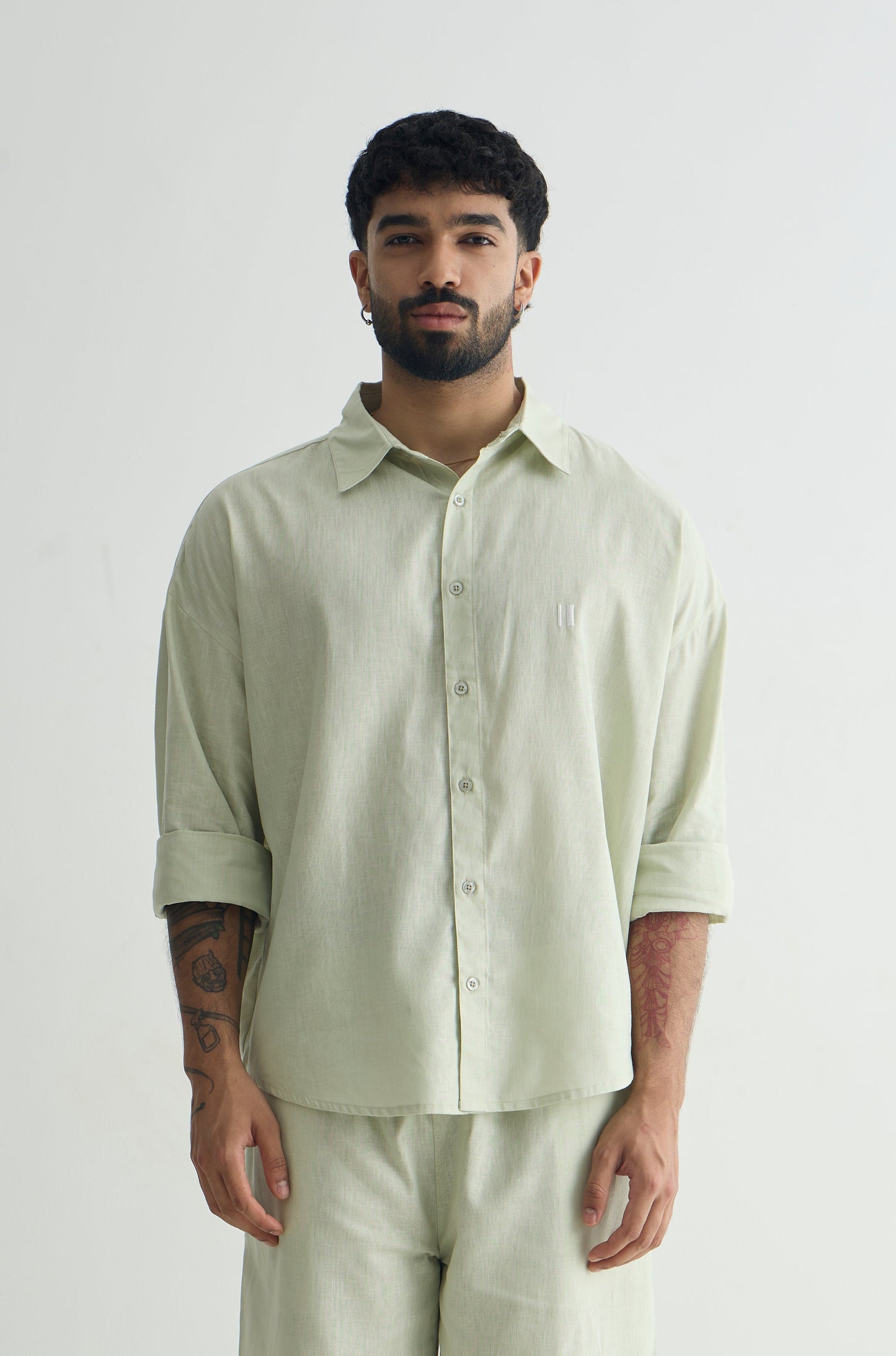 Sage Olive Linen Shirt