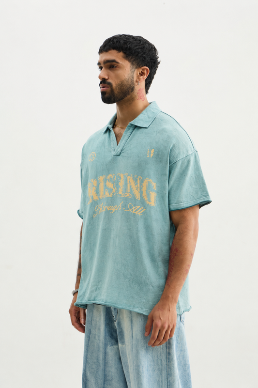 Rising Through All Mint Polo