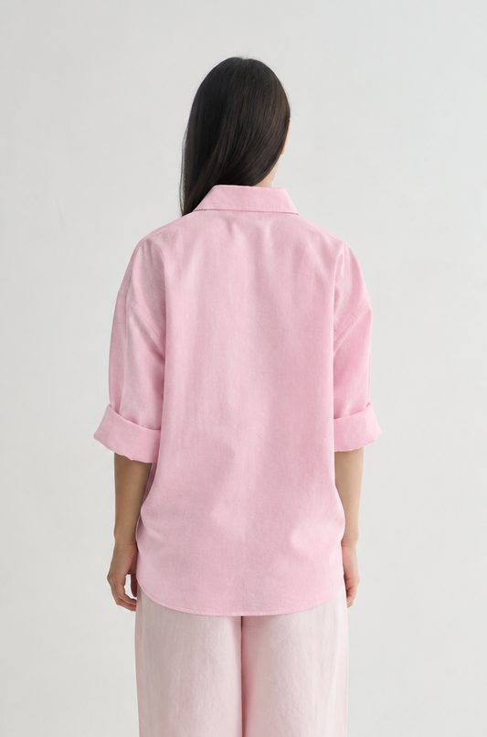 Blush Pink Linen Shirt
