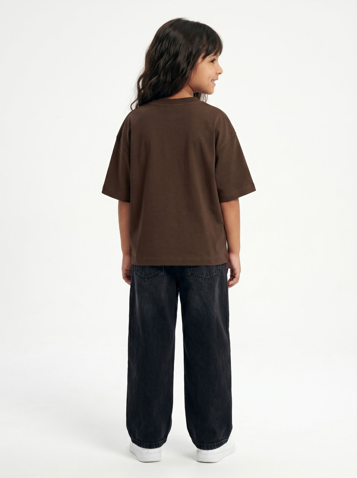 Coffee Solid T-Shirt Jr