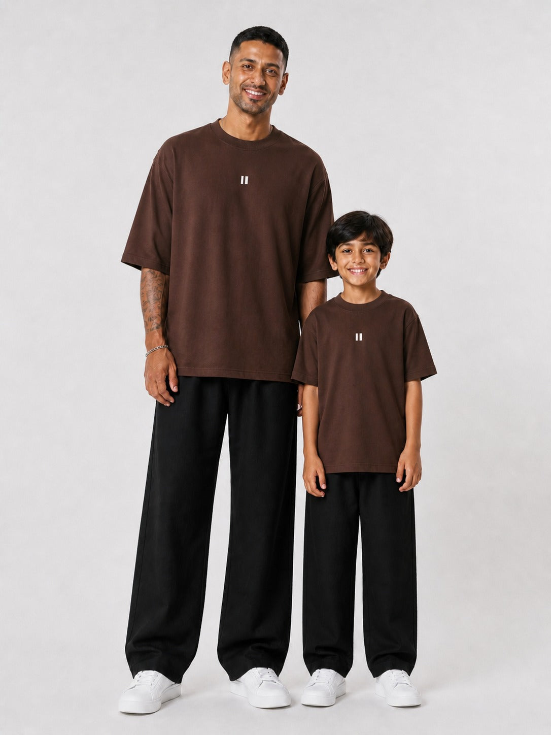 Coffee Solid T-shirt Pack of 2