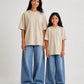 Cream Solid T-shirt Pack of 2