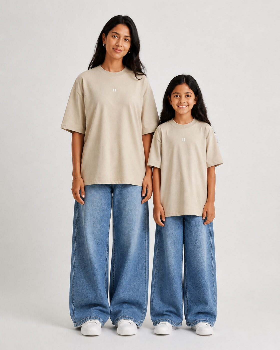 Cream Solid T-shirt Pack of 2