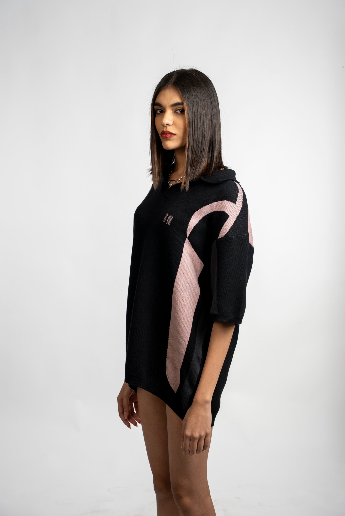 Black Knit Polo