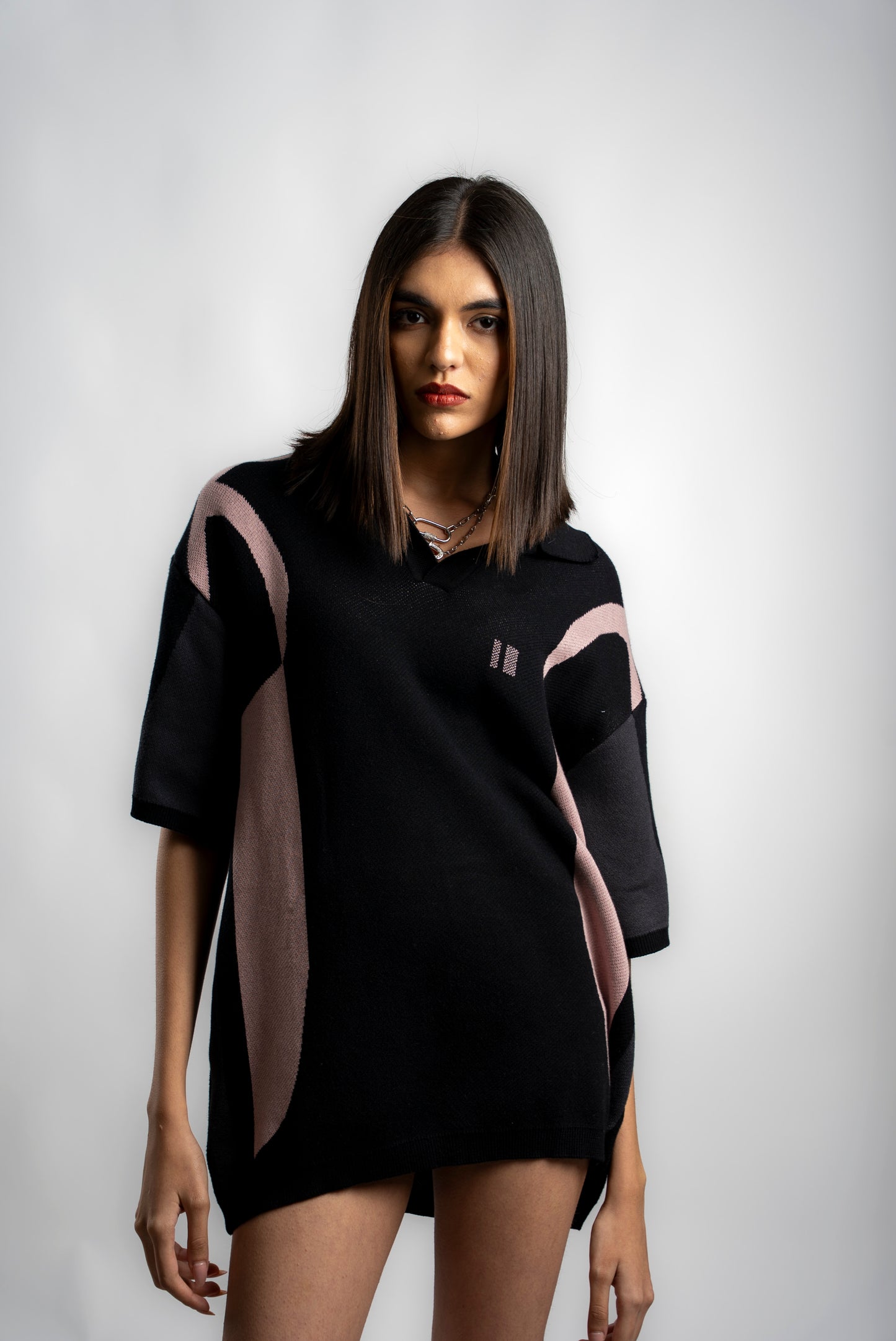 Black Knit Polo