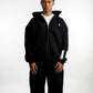 Black Everyday Zipper Hoodie + Sweatpants Set
