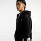 Black Everyday Zipper Hoodie + Sweatpants Set