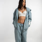 Pastel Blue Everyday Zipper Hoodie + Sweatpants Set