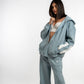 Pastel Blue Everyday Zipper Hoodie + Sweatpants Set