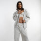 Grey Everyday Zipper Hoodie + Sweatpants Set