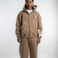 Dusty Coffee Everyday Zipper Hoodie + Sweatpants Set