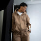 Dusty Coffee Everyday Zipper Hoodie + Sweatpants Set