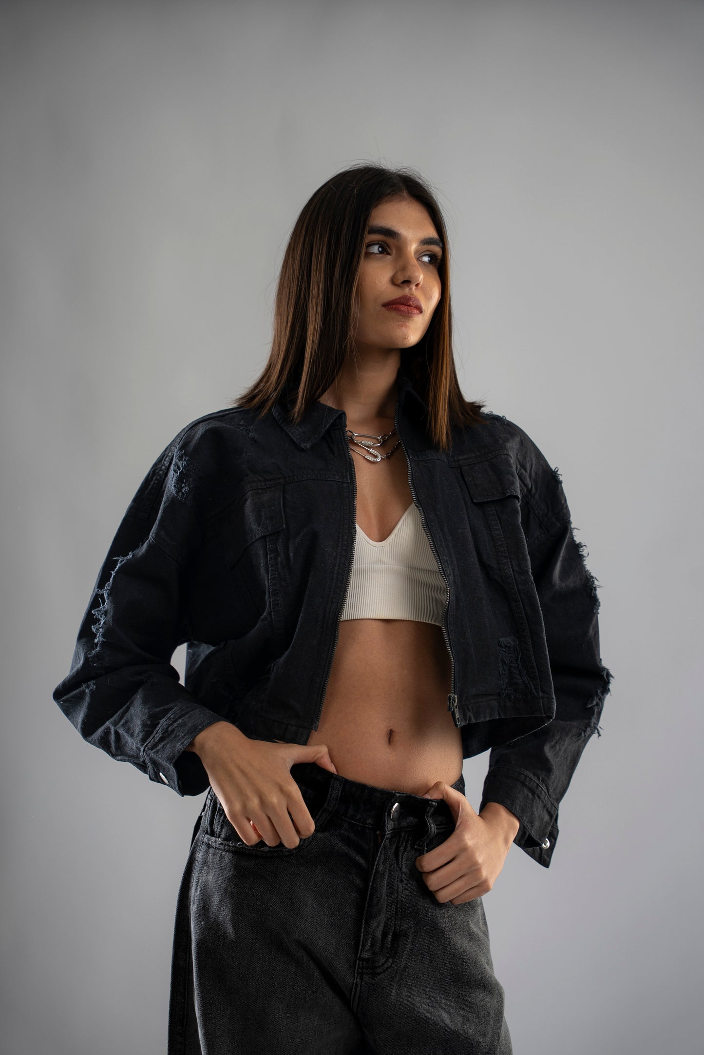 Black Cropped Jacket