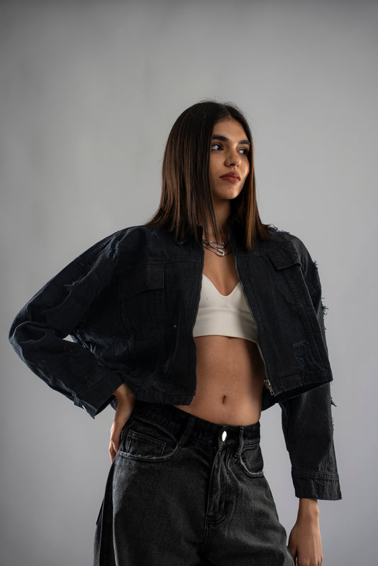 Black Cropped Jacket