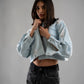 LIGHT BLUE CROPPED  JACKET