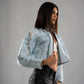 LIGHT BLUE CROPPED  JACKET